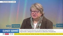 Rishi Sunak not attending Cop27 is ‘standard practice’, says Therese Coffey