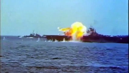 Kamikaze Attack 1944  (color restoration video) world war history