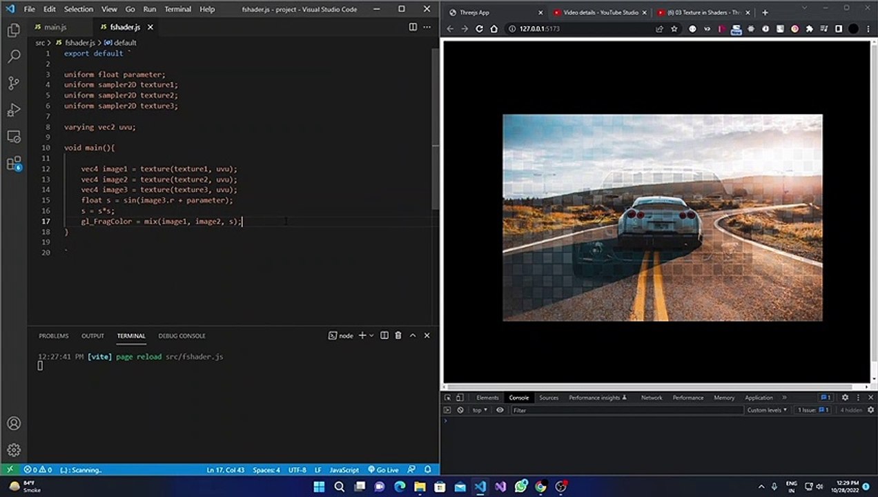 04 Texture UV Coordinates in Shaders - ThreeJS Shaders in Hindi