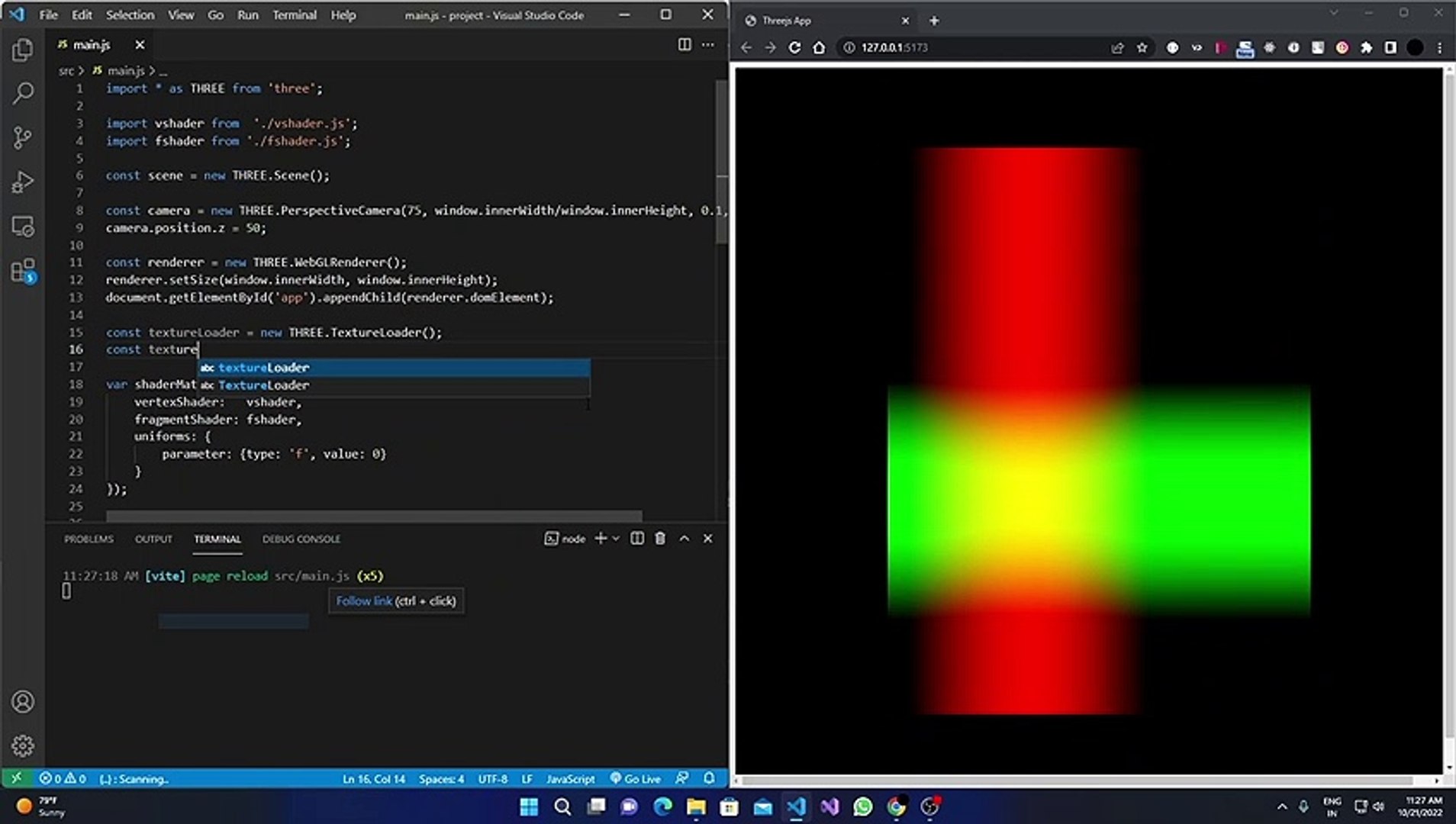 ⁣03 Texture in Shaders - ThreeJS Shaders in Hindi