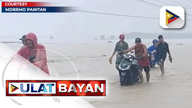 Ilang lugar sa Visayas, nakaranas ng matinding pagbaha at pagguho ng lupa; sa Kalibo, Aklan, abot-dibdib na ang baha