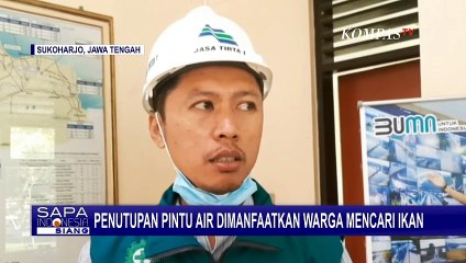 Momen Ditutupnya Pintu Air Irigasi Colo Selama Satu Bulan Dimanfaatkan Warga untuk Mencari Ikan