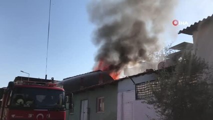 Ahşap ev alevlere teslim oldu