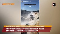 Antonela Roccuzzo mostró en sus redes sociales las Cataratas del Iguazú