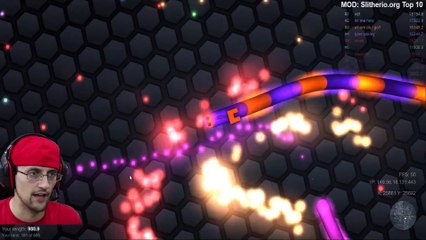 SLITHER.io #6- BEAT MY HIGHSCORE!  Low Quality is Awesome! (FGTEEV Duddy Worm Snake Gameplay)