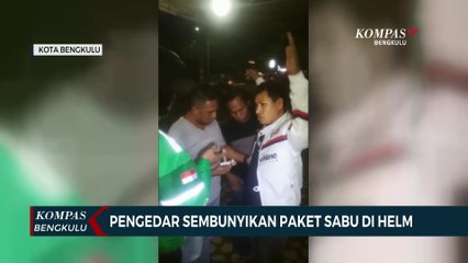 Pengedar Sembunyikan Paket Sabu di Helm