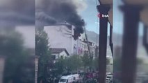 Amasya'da 5 katlı iş yerinde korkutan yangın... Çatıda ölümle burun buruna geldiler