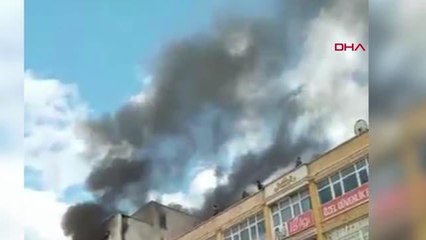 AMASYA'DA AVM'DE YANGIN; 5 KİŞİ DUMANDAN ETKİLENDİ