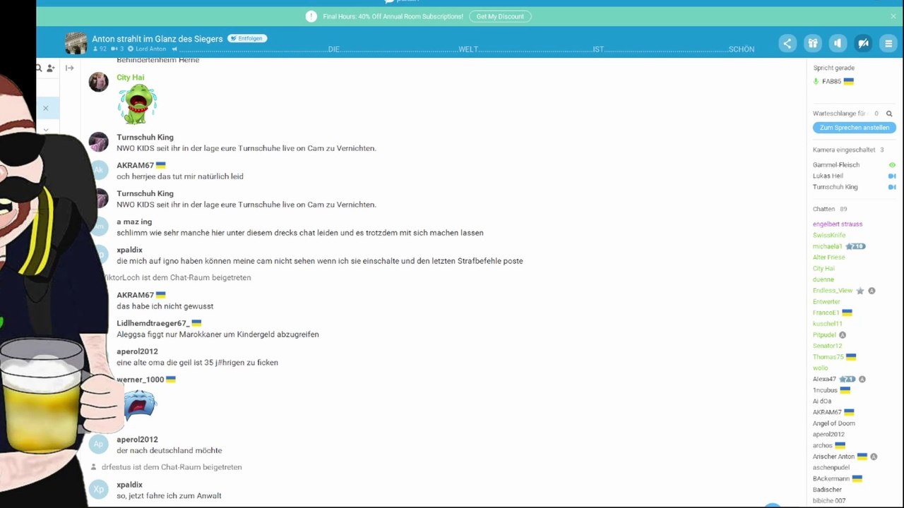 Rentner Paltalk 10 Thema: Knallharter Schlagabtausch Cara vs City Hai #RentnerPaltalk
