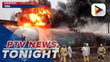 Oil depot in Russian-occupied city in Donetsk catches fire after shelling