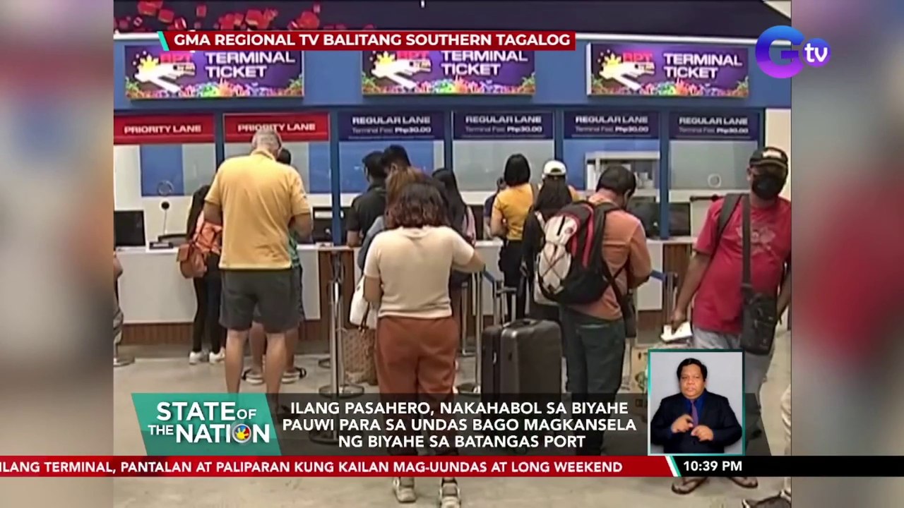 Ilang pasahero, nakahabol sa biyahe pauwi para sa Undas bago magkansela ng biyahe sa Batangas Port | SONA