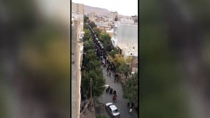 Large crowd protests in Kurdish city Mahabad as tensions grow in Iran
