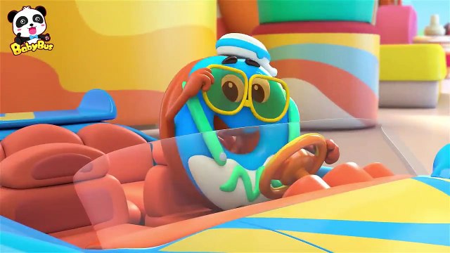 Chiếc xe điều khiển từ xa Hamburger và những người bạn Hoạt hình thiếu nhi vui nhộn BabyBus