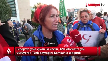 Kadınlardan 120 kilometrelik Cumhuriyet Yürüyüşü