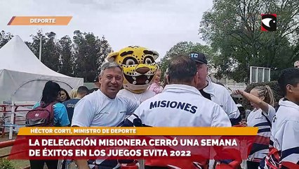 La delegación misionera cerró una semana de éxitos en los Juegos Evita 2022 CORTI