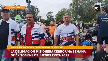 La delegación misionera cerró una semana de éxitos en los Juegos Evita 2022