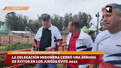 La delegación misionera cerró una semana de éxitos en los Juegos Evita 2022