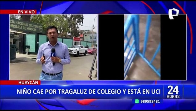 Huaycán: niño se encuentra grave al caer por el tragaluz del tercer piso de su colegio
