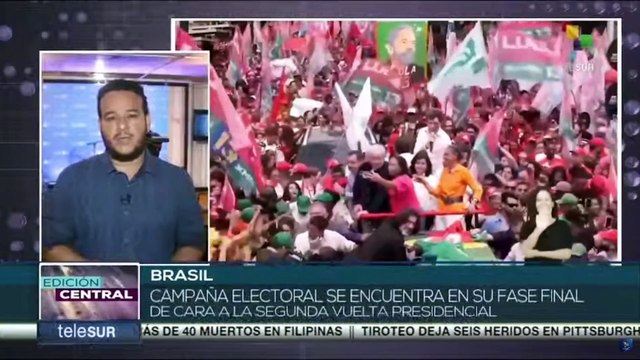 Campaña electoral para segunda vuelta de comicios presidenciales en Brasil llega su fase final