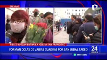 Fieles de San Judas Tadeo forman colas de hasta 5 cuadras para entrar a iglesia San Francisco