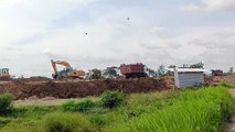 the process of making the solo-jogja toll road in Indonesia