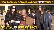 New Mommy Sonam Kapoor Looks All CONFUSED, Arrives In Style At Airport Without Her Son