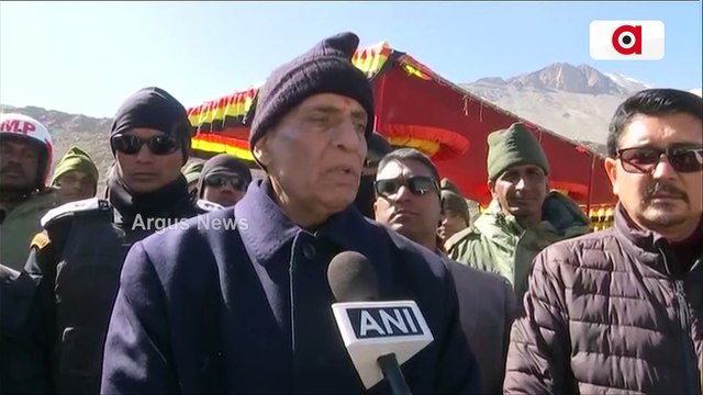 Defence Minister Rajnath Singh inaugurates Shyok Setu among other projects.