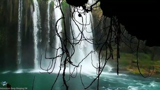 4K UHD Jungle Waterfall,Ambience,Relaxing Meditation And Nature.Beautiful Sad Piano Music_2