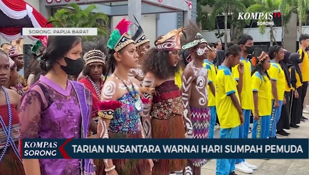Pelajar Sorong Tampilkan Tarian Nusantara Peringati Hari Sumpah Pemuda