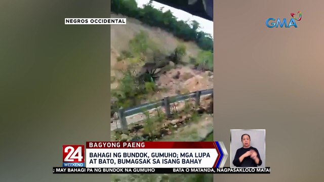Bahagi ng bundok, gumuho; mga lupa at bato, bumagsak sa isang bahay | 24 Oras Weekend