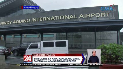 118 flights sa naia, kanselado dahil sa pananalasa ng Bagyong Paeng | 24 Oras Weekend
