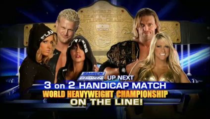 WWE SmackDown 02.04.2011 - Kelly Kelly & Edge vs LayCool & Dolph Ziggler (2-on-3 Handicap Match, World Heavyweight Championship)