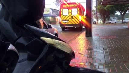 Motociclista fica ferido em acidente de trânsito no Bairro São Cristóvão