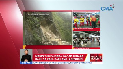 Mahigit 60 kalsada sa CAR, isinara dahil sa kabi-kabilang landslides | UB