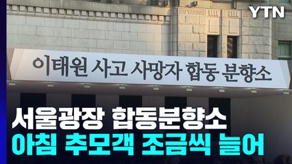서울광장 합동분향소...아침 추모객 조금씩 늘어 / YTN