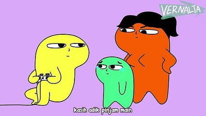 Dimarah ibu main gara gara adek