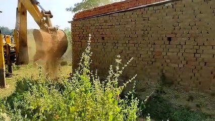 Government land was occupied and construction was done, the administration started JCB