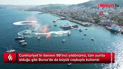 Bursa’da Cumhuriyet Bayramı coşkusu denize taştı