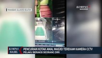 Pencurian Kotak Amal Masjid Di Makassar Terekam CCTV,  Pelaku Bawa Kabur Kotak Amal Masjid