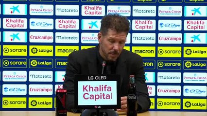 Simeone: "Parece que todo va a terminar mañana pero queda mucha Liga y entrar en la Europa League"