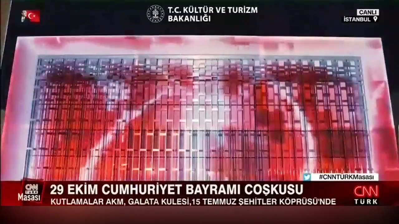 29 Ekim Cumhuriyet Bayramı coşkusu... Boğazın her iki yakasında ışık gösterileri yapıldı