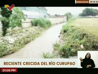 Despliegan equipo de seguridad ante crecida del río en el municipio Plaza del estado Miranda