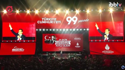 Ekrem İmamoğlu'ndan 29 Ekim kutlamalarında coşkulu konuşma