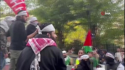 Belçika'da "Filistin'e destek" gösterisi düzenlendi