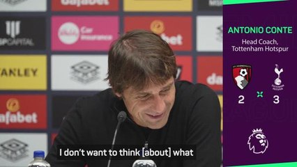 Conte relieved after Spurs' comeback victory at Bournemouth