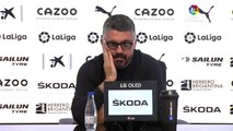 Rueda de prensa de Genaro Gattuso tras el Valencia vs. Barcelona de LaLiga Santander