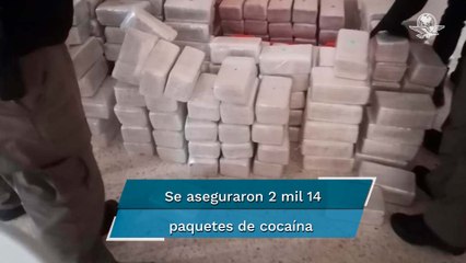 Decomisan dos toneladas de cocaína en Chiapas
