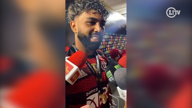 Herói do tri da Libertadores, Gabriel Barbosa dedica título aos companheiros e comissão técnica do Flamengo