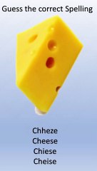 Spelling of the word is correct or not correct.