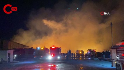 Mersin'de palet fabrikasında korkutan yangın